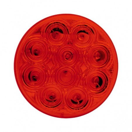 4" SEALED LAMP 10 LED 12/24, REPLACEMENT, RED LIGHT, 12/24 VOLT.
