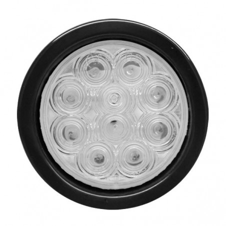 4" SEALED LAMP 10 LED. WITH GROMMET, CLEAR LIGHT, 12/24 VOLT.