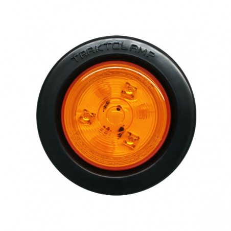 2 1/2 "  SEALED LAMP 3 LED, WITH GROMMET, AMBER LIGHT, 12/24 VOLT.