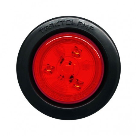 2 1/2 "  SEALED LAMP 3 LED, WITH GROMMET, RED LIGHT, 12/24 VOLT.