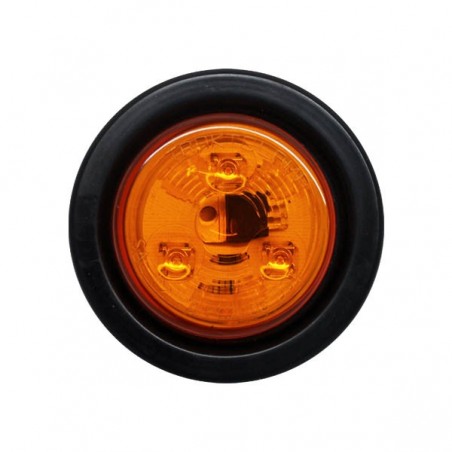 2" SEALED LAMP 3 LED, WITH GROMMET, AMBER LIGHT, 12/24 VOLT.