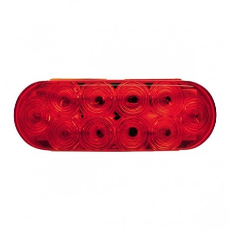10 LED OVAL SEALED LAMP, REMPLACEMENT, RED LIGHT, 12/24 VOLT.