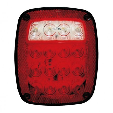 16 FIXED LED SEALED LAMP & FLAT HOUSING, 12/24 VOLT.