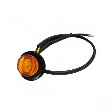 3/4" SEALED LAMP 1 LED, WITH GROMMET, AMBER LIGHT, 12/24 VOLT.