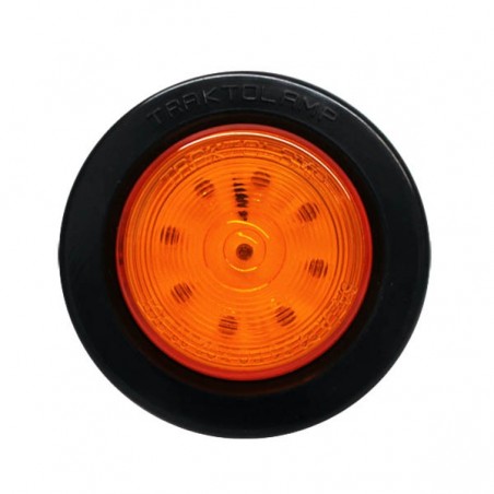 2" SEALED LAMP 9 LED, WITH GROMMET,AMBER LIGHT,  12/24 VOLT.