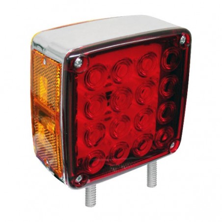 34 FIXED LED, TURN SIGNAL LAMP RIGHT, TWO STUDS, 12/24 VOLT.